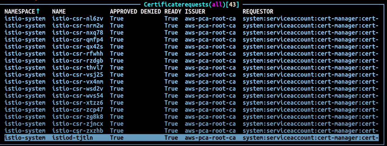 Istio 证书签名请求